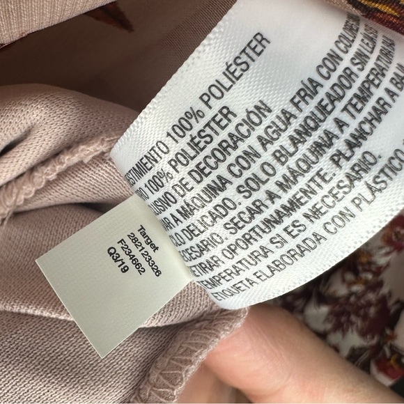 Hi-Neck Floral Cottagecore Midi Dress Lace Floral Pink Mauve Woman - Size S - Picture 10 of 10